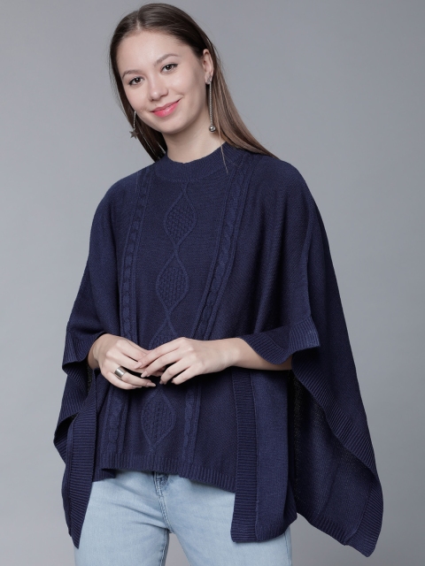 

Tokyo Talkies Women Navy Blue Solid Pullover