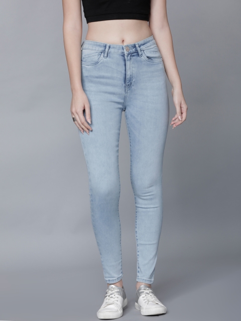 

Tokyo Talkies Women Blue Super Skinny Fit Mid-Rise Clean Look Stretchable Jeans