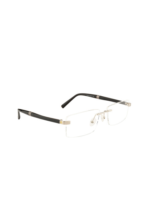 

Ted Smith Unisex Black Solid Rimless Rectangle Frames TS-54666_SIL