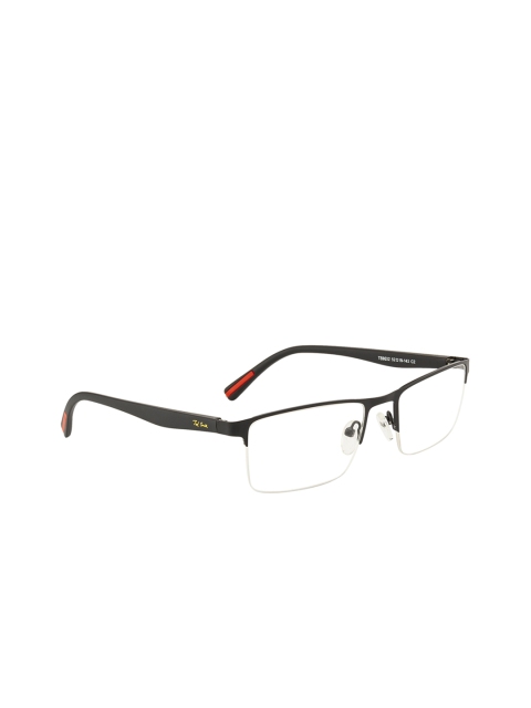 

Ted Smith Unisex Black Solid Half Rim Wayfarer Frames