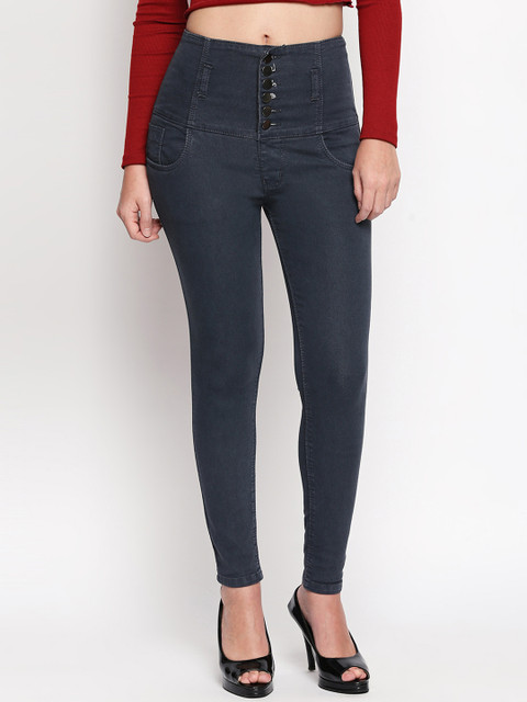 

fungus Women Grey Slim Fit High-Rise Clean Look Stretchable Jeans