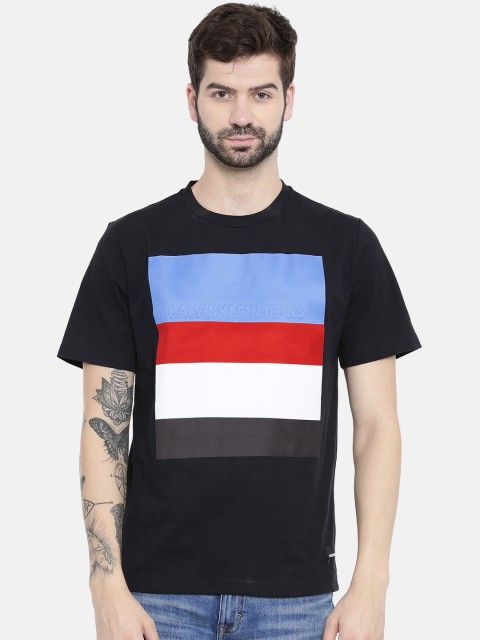 

Calvin Klein Jeans Men Black Printed Round Neck T-shirt