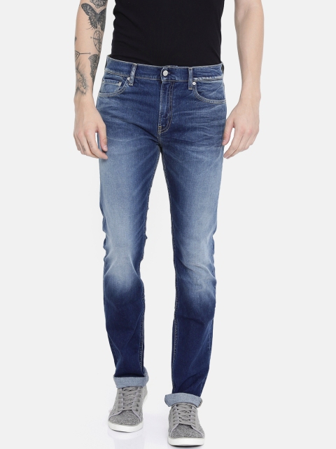 

Calvin Klein Jeans Men Blue Slim Fit Low-Rise Clean Look Stretchable Jeans