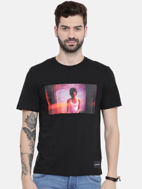 

Calvin Klein Jeans Men Black Printed Round Neck T-shirt