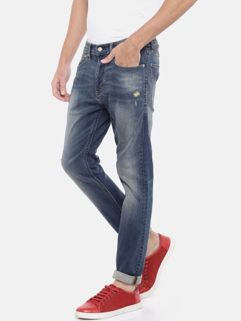 

Calvin Klein Jeans Men Blue Skinny Fit Mid-Rise Mildly Distress Stretchable Jeans