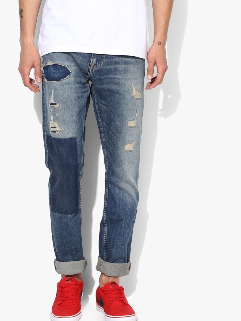 

Calvin Klein Jeans Blue Washed Mid Rise Regular Fit Jeans