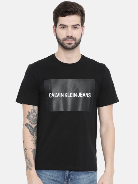 

Calvin Klein Jeans Men Black Printed Round Neck T-shirt