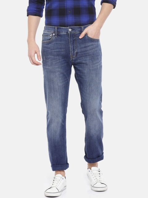 

Calvin Klein Jeans Men Blue Slim Fit Mid-Rise Low Distress Stretchable Jeans