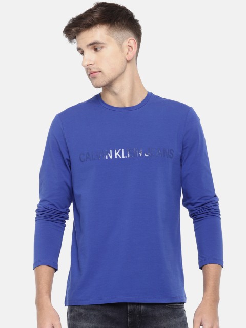 

Calvin Klein Jeans Men Blue Printed Round Neck T-shirt
