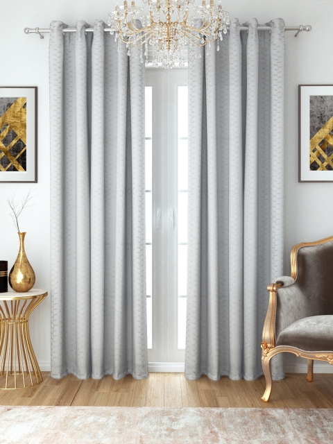 

Aura Grey Sheer Door Embroidered Curtains
