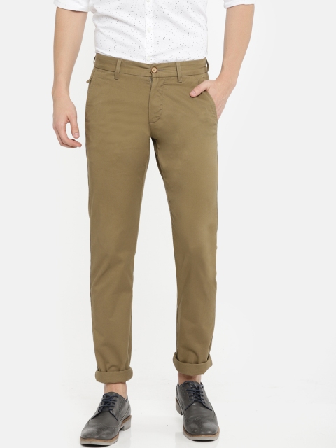 

Allen Solly Men Khaki Smart Slim Fit Solid Chinos