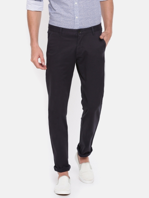 

Allen Solly Men Navy Blue Smart Slim Fit Solid Chinos