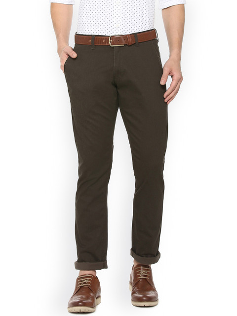

Allen Solly Men Brown Slim Fit Solid Chinos