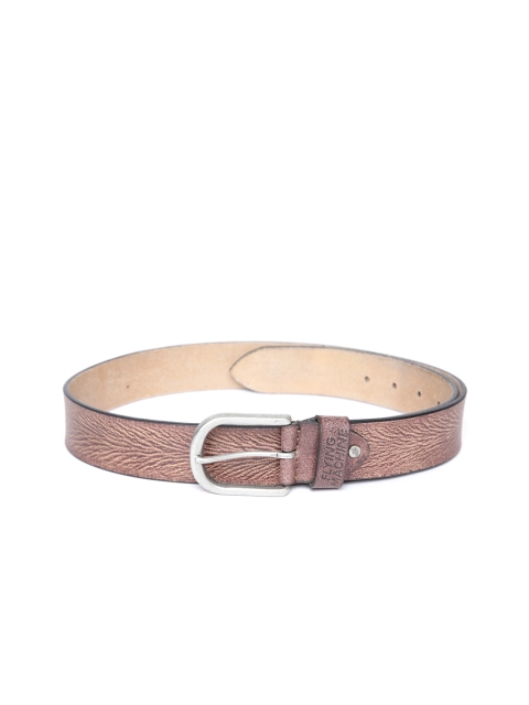 

Flying Machine Men Brown Leather Textured Belt
