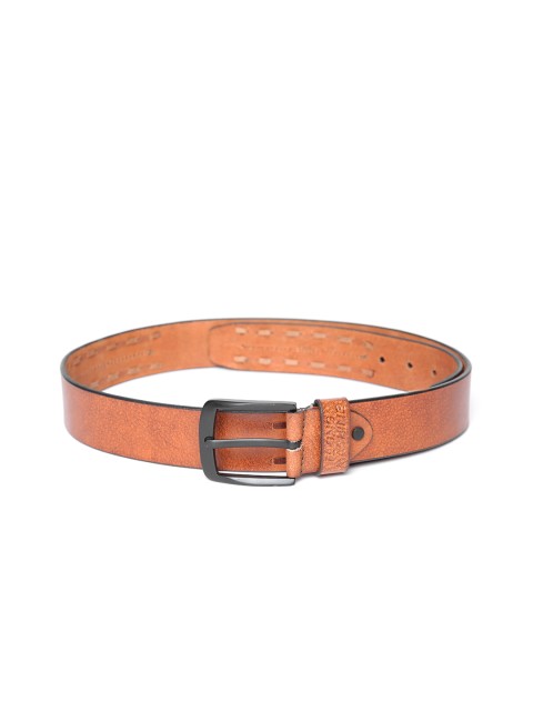 

Flying Machine Men Tan Brown Solid Belt
