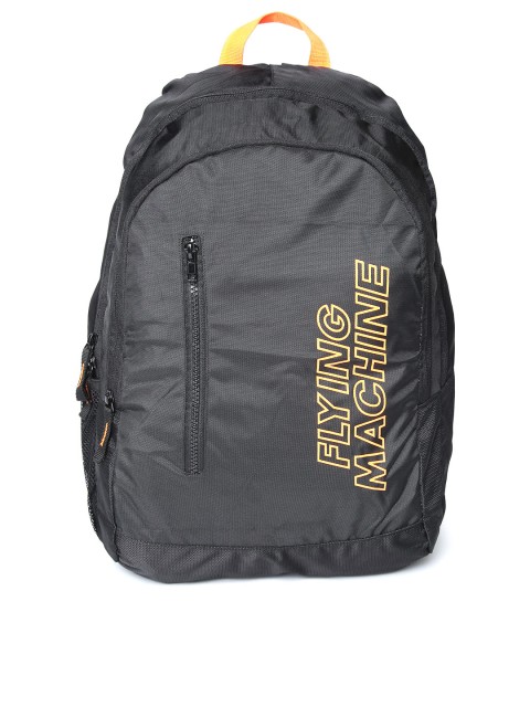 

Flying Machine Men Black Brand Logo Laptop Backpack