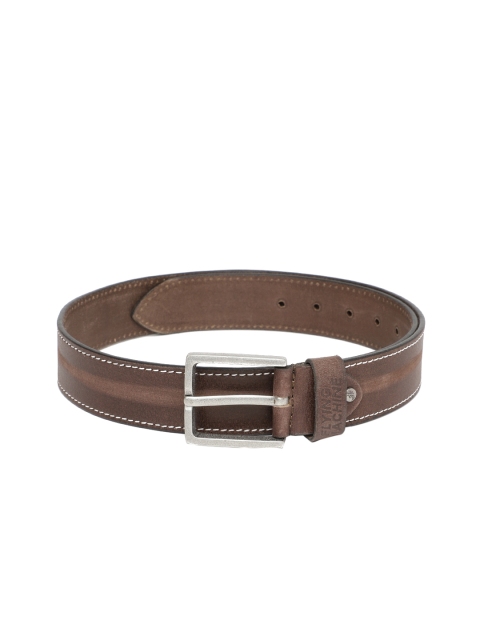 

Flying Machine Men Brown Solid Leather Belt