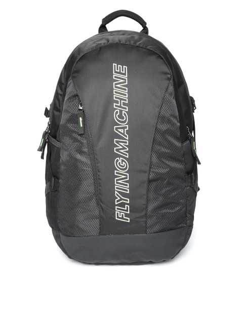 

Flying Machine Men Black Brand Logo Laptop Backpack