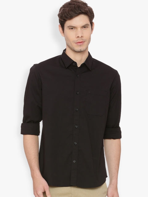 

Basics Men Black Slim Fit Solid Casual Shirt