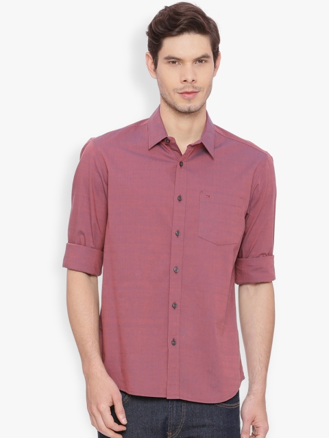 

Basics Men Pink Slim Fit Solid Casual Shirt
