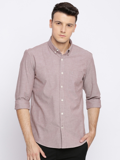 

Basics Men Pink Slim Fit Solid Casual Shirt