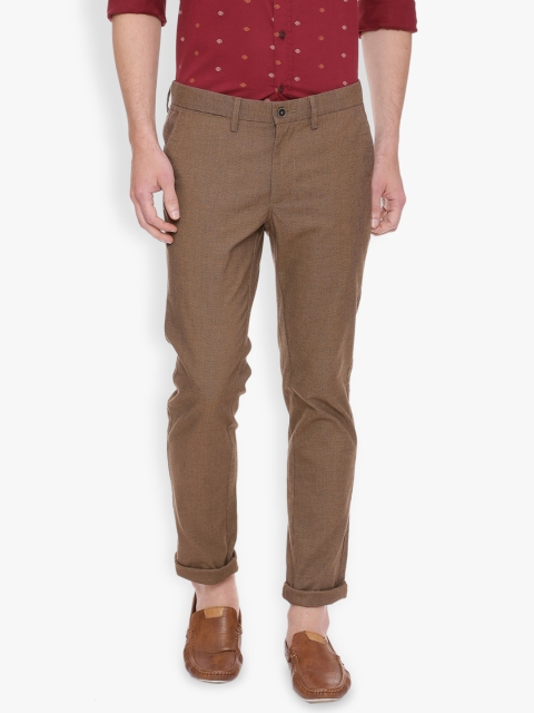 

Basics Men Brown Tapered Fit Solid Chinos