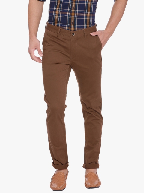 

Basics Men Brown Tapered Fit Solid Chinos