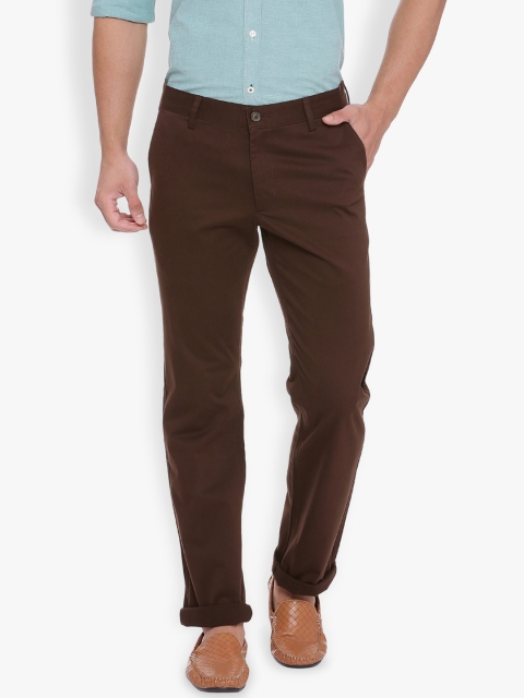 

Basics Men Brown Slim Fit Solid Chinos