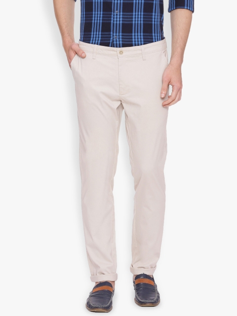 

Basics Men Beige Tapered Fit Solid Chinos