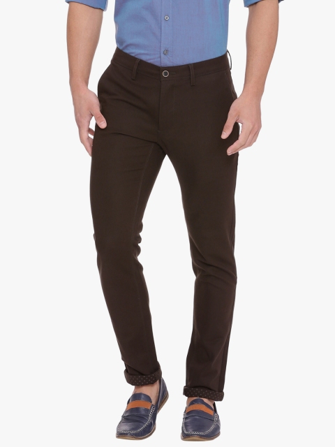

Basics Men Brown Tapered Fit Solid Chinos