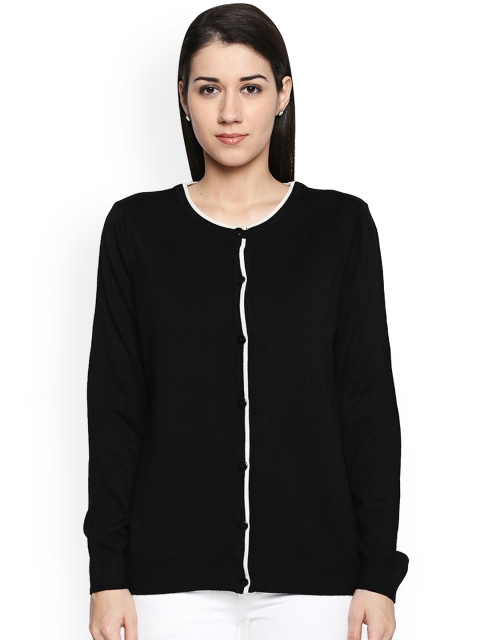 

Annabelle by Pantaloons Women Black Solid Cardigan