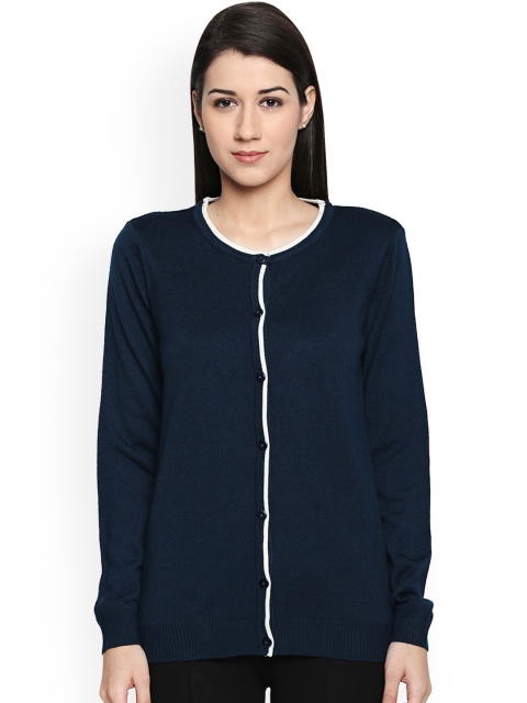 

Annabelle by Pantaloons Women Teal Blue Solid Cardigan