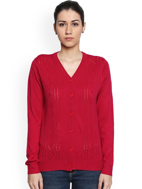 

Rangmanch by Pantaloons Women Fuchsia Solid Sweater