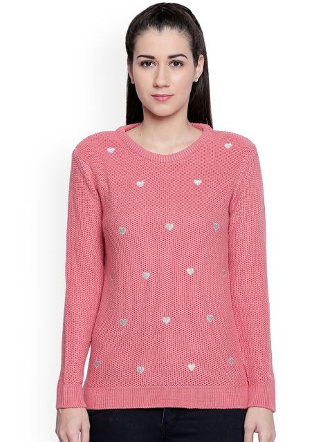 

Honey by Pantaloons Women Pink Embroidered Pullover