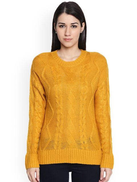 

Honey by Pantaloons Women Yellow Solid Pullover