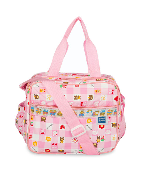 

MeeMee Unisex Pink Printed Messenger Bag