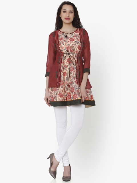 

RAISIN Multicoloured Printed Silk Layered Tunic, Multi