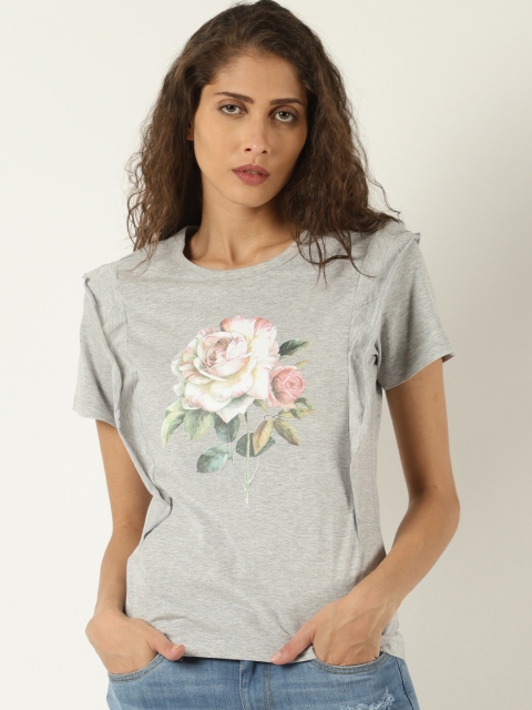 

Blue Saint Women Grey Printed Top