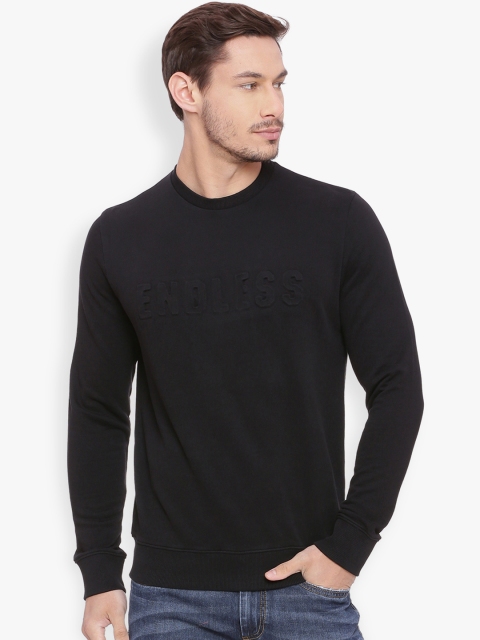 

Basics Men Black Printed Sweatshirt