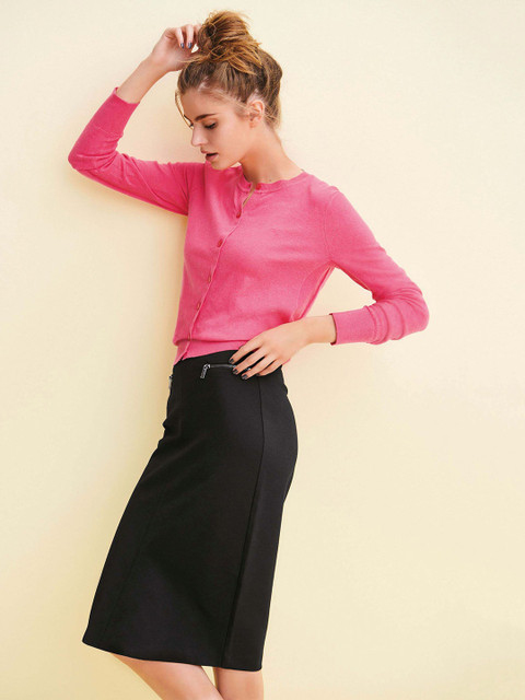 

next Women Black Solid Pencil Skirt