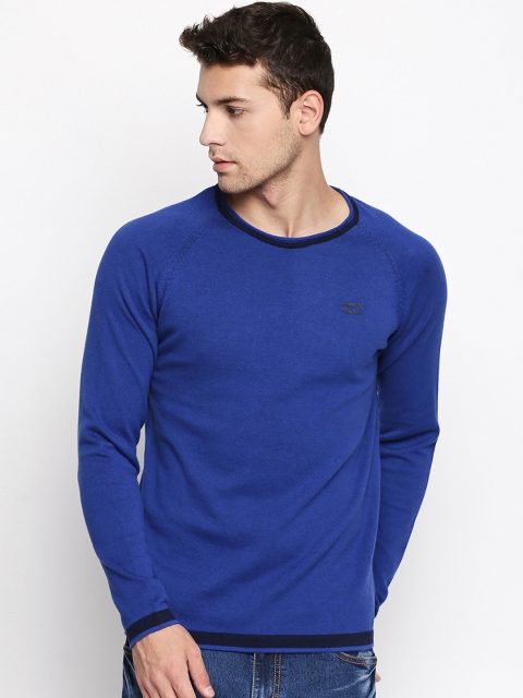 

Ajile by Pantaloons Men Blue Solid Pullover