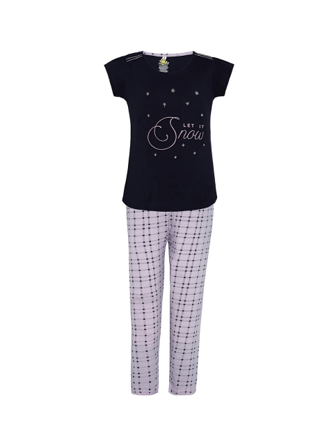 

Punkster Girls Blue Printed Night suit