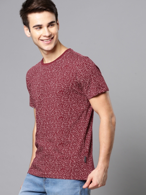 

Louis Philippe Jeans Men Charcoal Grey Printed Round Neck T-shirt