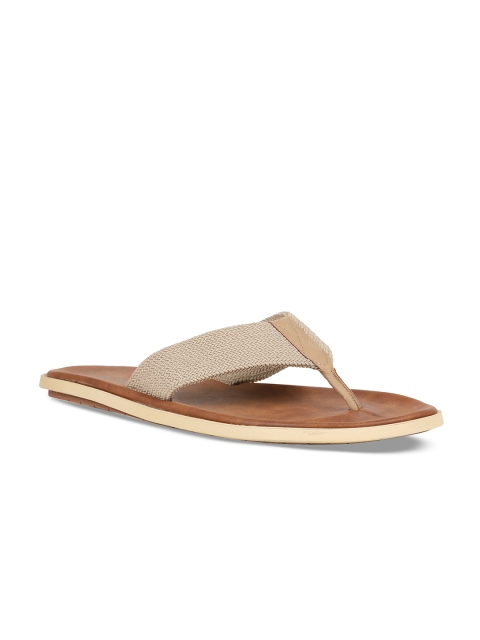 

ALDO Men Beige & Brown Solid Thong Flip-Flops