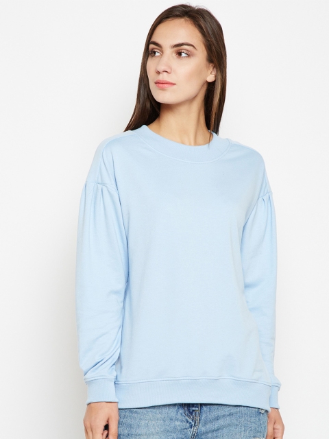 

Nun Women Blue Solid Sweatshirt