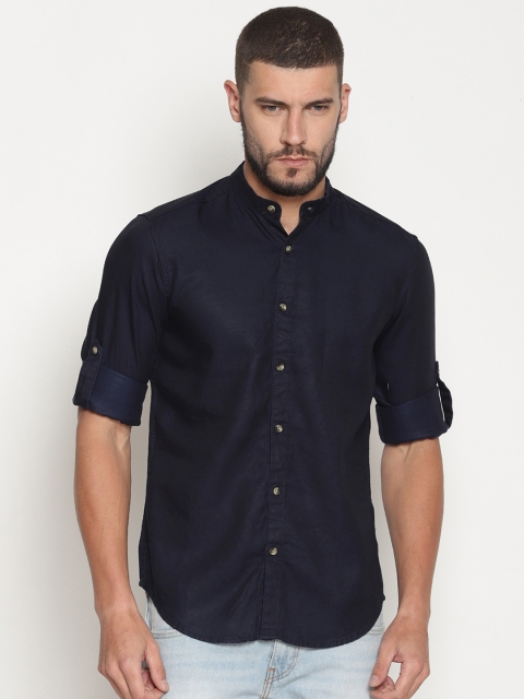 

IVOC Men Blue Smart Slim Fit Solid Casual Shirt