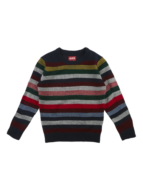 

CHALK by Pantaloons Boys Multicoloured Striped Sweater, Multi