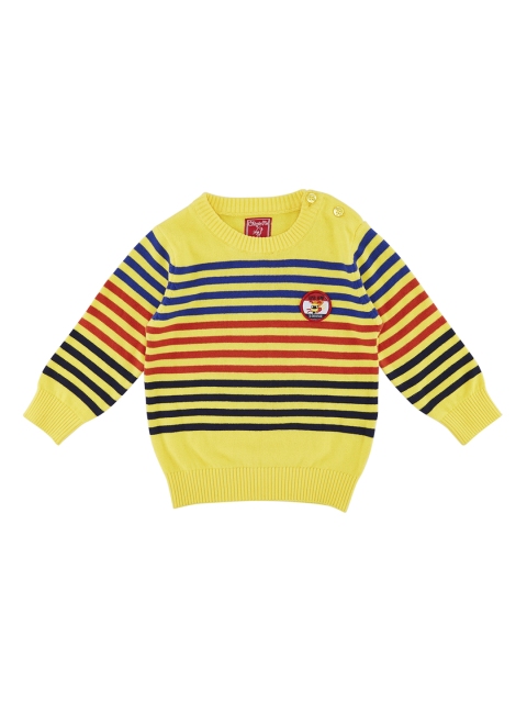 

Chirpie Pie by Pantaloons Boys Yellow Striped Pullover