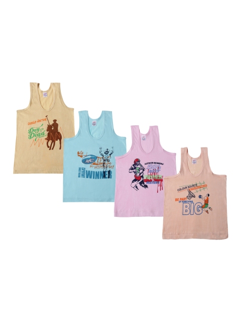 

Dollar Kids Care Boys Pack Of 4 Innerwear Vests MKKV, Assorted