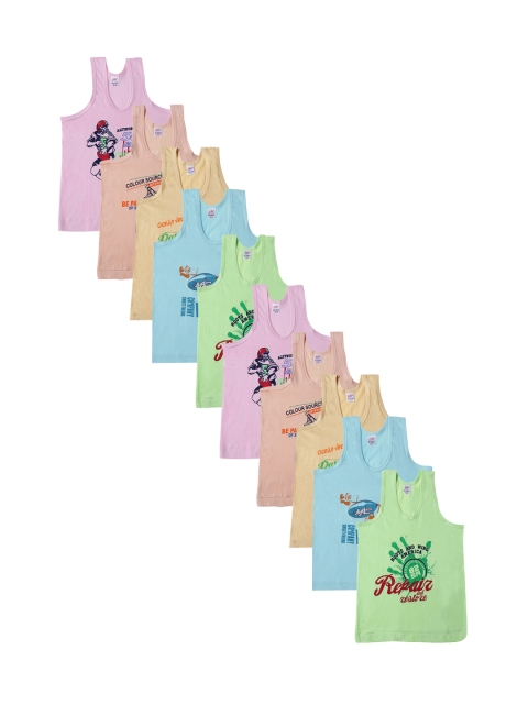 

Dollar Kid's Care Assorted Pack Of 10 Innerwear Vests MKKV-001-PO10